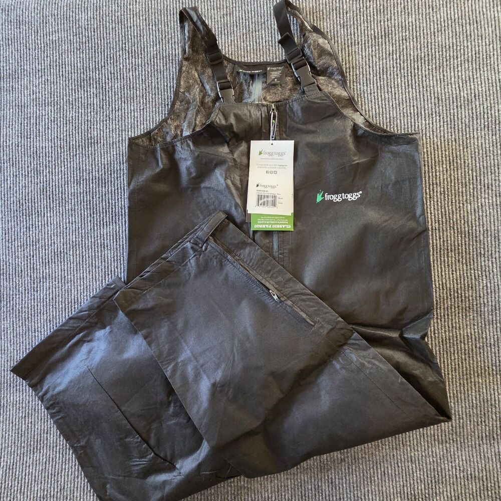 Frogg Toggs Men's Classic Pro Advantage Bibs Black Waterproof PA93109-01 Small